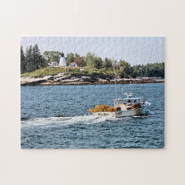 Burnt Island Lighthouse, Maine Jigsaw Puzzle (Horizontal)