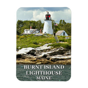 Burnt Island Lighthouse, Maine Photo Magnet