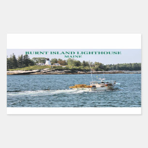 Burnt Island Lighthouse, Maine Stickers