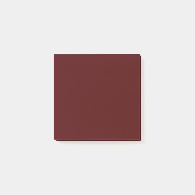 Burnt Maroon (solid colour) Post-it Notes (Front)
