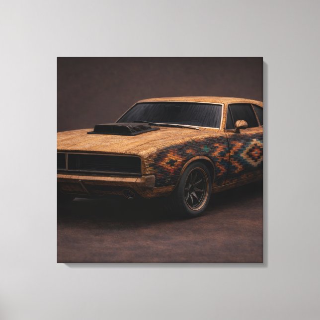 Burnt Match Classic Muscle Car  Canvas Print (Front)