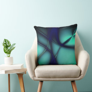 Burnt mint cyan under bright lines look like cord cushion