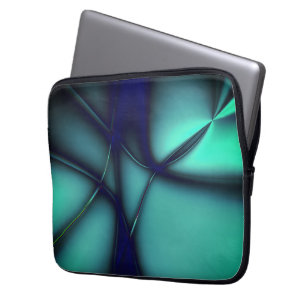 Burnt mint cyan under bright lines look like cord  laptop sleeve