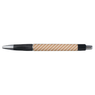 Burnt orange and beige five stripe pattern