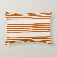 Burnt orange and beige five stripe pattern
