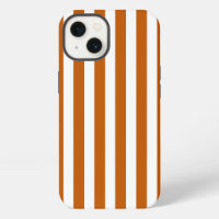 Burnt orange and white candy stripes Case-Mate iPh