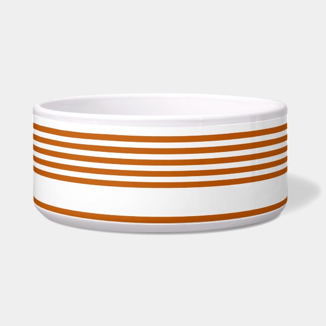 Burnt orange and white five stripe pattern (Front)