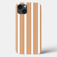 Burnt orange and white five stripe pattern
