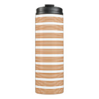 Burnt orange and white five stripe pattern