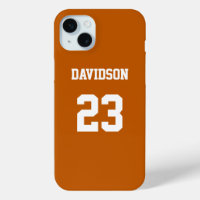 Burnt Orange and White Jersey Name Number