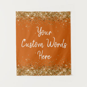 Burnt Orange Backdrop Birthday Party Photo Booth Tapestry