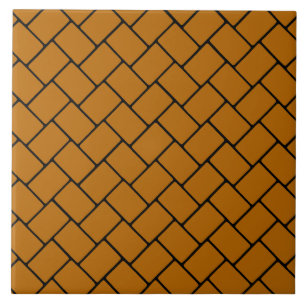 Burnt Orange Basket Weave 2 Tile