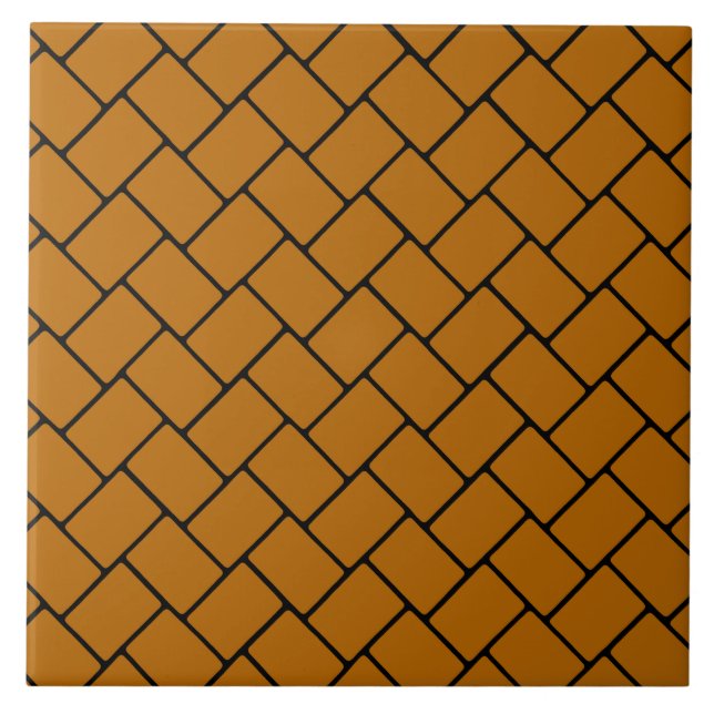 Burnt Orange Basket Weave 2 Tile (Front)