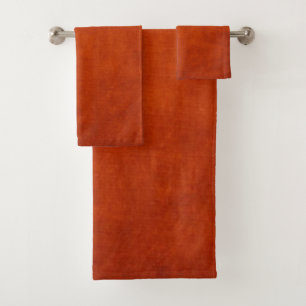 burnt orange bath towel set