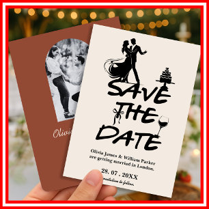 Burnt Orange Boho Terracotta Wedding Save The Date
