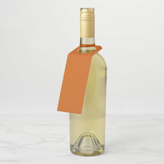 Burnt Orange Bottle Tag (Angled)