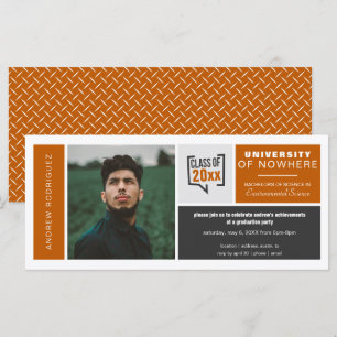 Burnt Orange Boxes & Photo Wide Graduation