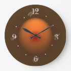 Burnt Orange/Brown Illuminated Design Wall Clock
