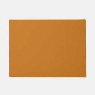Burnt Orange Brown Solid Colour Bath Mat