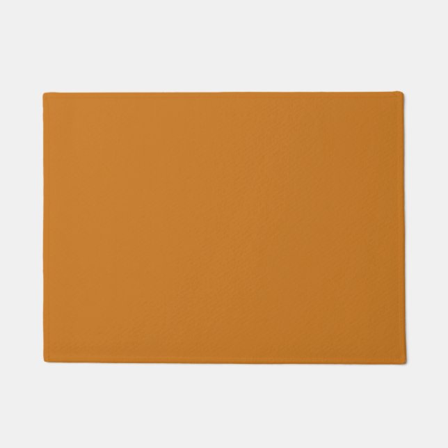 Burnt Orange Brown Solid Colour Bath Mat (Front)