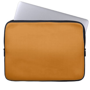 Burnt Orange Brown Solid Colour Laptop Sleeve