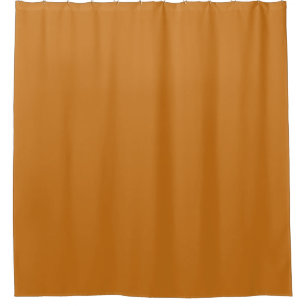 Burnt Orange Brown Solid Colour Shower Curtain