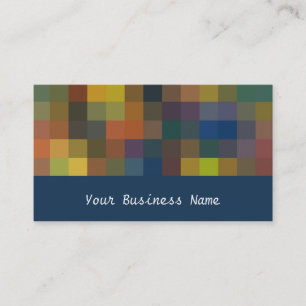 Burnt Orange, Browns, Navy Abstract Business Card