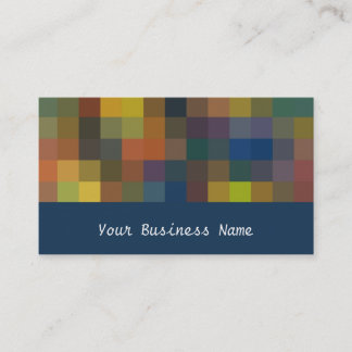 Burnt Orange, Browns, Navy Abstract Business Card