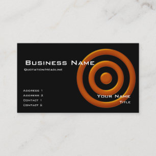Burnt Orange Bullseye/Circles Business Card