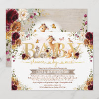Burnt Orange Burgundy Woodland Baby Shower By Mail