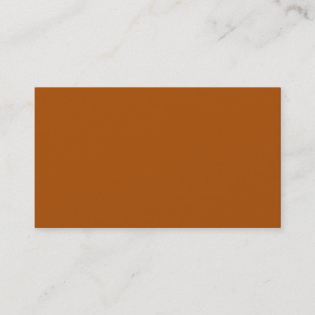 Burnt Orange Business Card (Front)