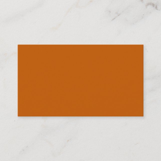 Burnt Orange Business Card (Front)