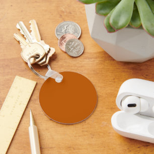 Burnt Orange Button Key Ring
