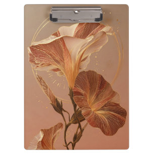 Burnt Orange Calla Lily Botanical Clipboard