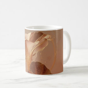 Burnt Orange Calla Lily Botanical Coffee Mug