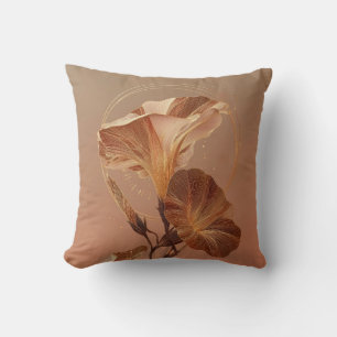 Burnt Orange Calla Lily Botanical Cushion