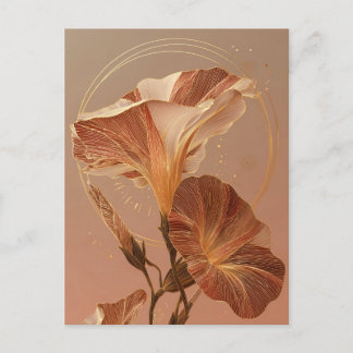 Burnt Orange Calla Lily Botanical Postcard