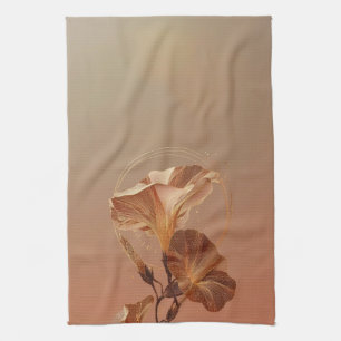 Burnt Orange Calla Lily Botanical Tea Towel