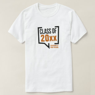 Burnt Orange Class Year Speech Bubble T-Shirt