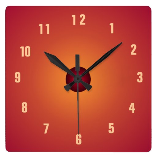 Image of Burnt Orange Clock> Kitchen Clocks