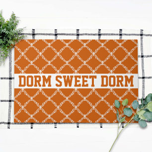 Burnt Orange Cool Fun Dorm School Home Doormat