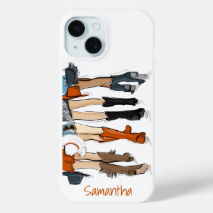 Burnt Orange Cowboy Boots Hats Ladies Custom Texas iPhone 15 Case