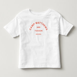 Burnt Orange Crest Family Camping Trip Toddler T-Shirt