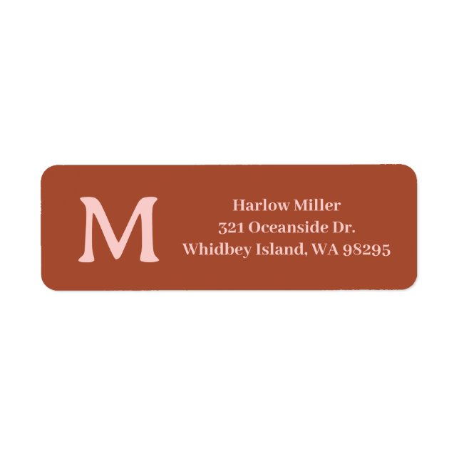 Burnt Orange Custom Monogram  (Front)