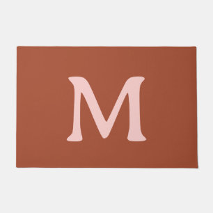 Burnt Orange Custom Monogram Doormat