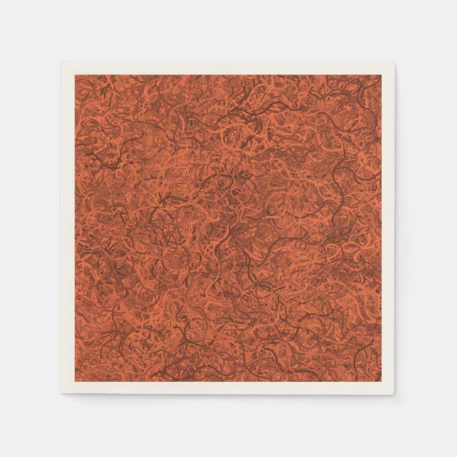 Burnt orange design napkin (Front)