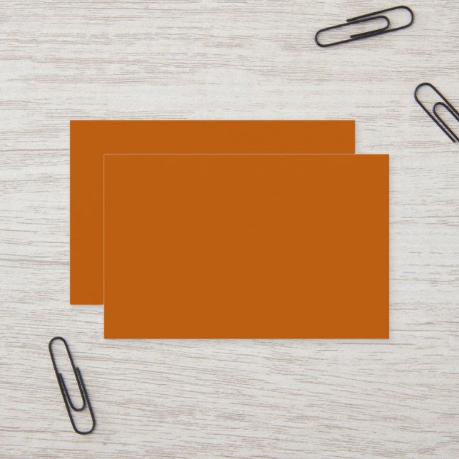Burnt Orange European Business Card (Front/Back In Situ)