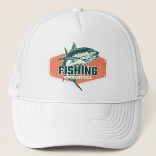 Burnt orange Fishing plaque  Trucker Hat