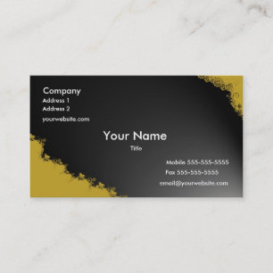 Burnt Orange Flourish Business Card