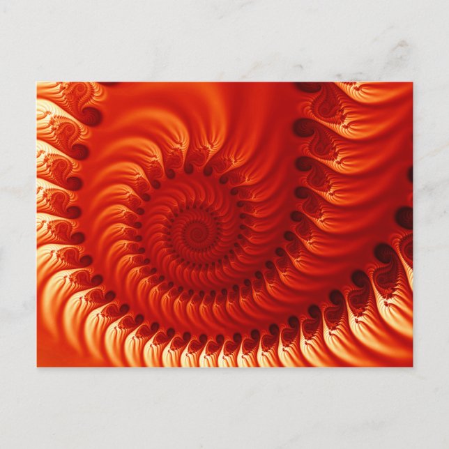 Burnt Orange Fractal Postcard (Front)